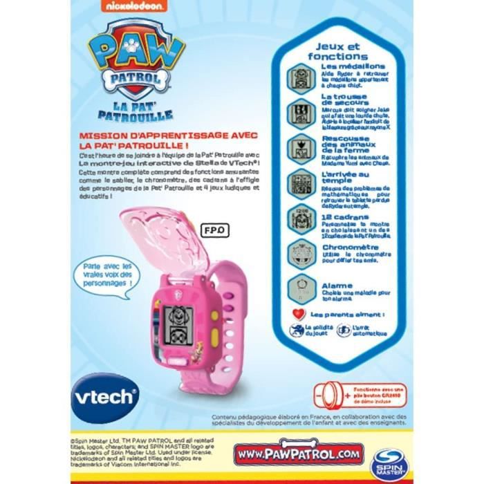 Bebeboutik Montre Jeu Interactive De Stella Vtech Pat Patrouille