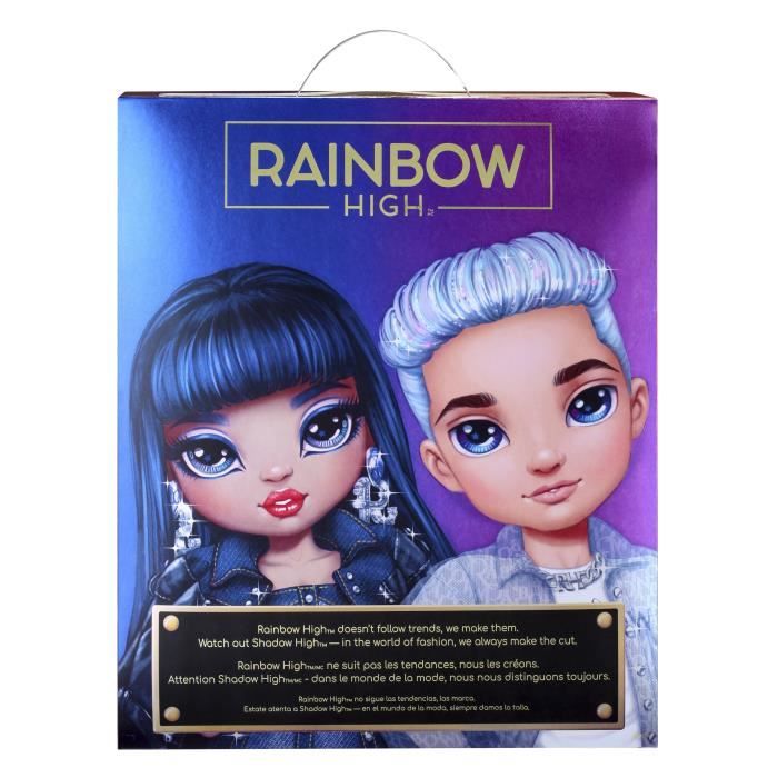 Rainbow High S3 Shadow High - Poupée 27 cm Zooey Electra (Vert clair) - 1  tenue + accessoires et support pour poupée vert - Rainbow high