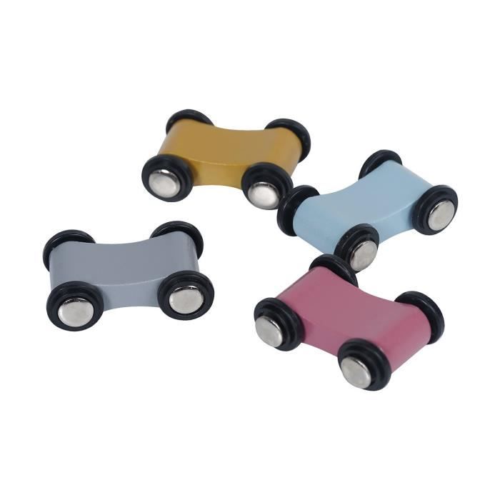 Piste de course de voiture en marbre en bois avec 4 véhicules, piste de  course automobile Cadeaux d'anniversaire de jouets pour enfants