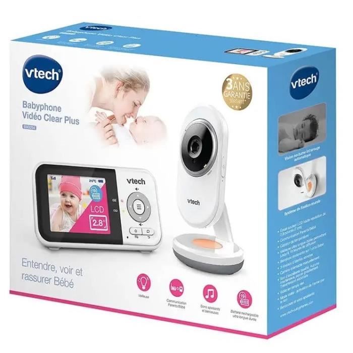 Babyphone vidéo Safe & Sound Video Clear BM3255 VTECH blanc - Vtech