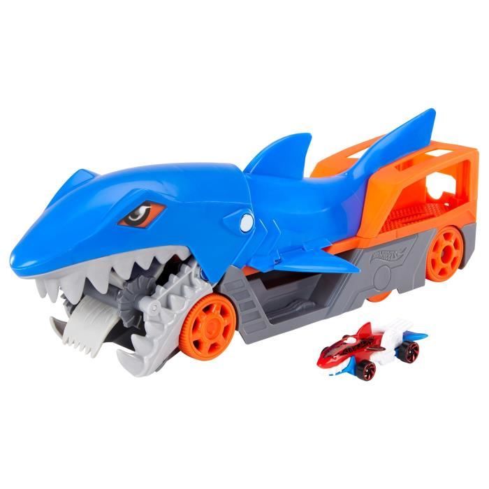 Hot Wheels - Requin Transporteur - Circuit / Petite voiture - Dès 4 ans -  Bleu - HotWheels City