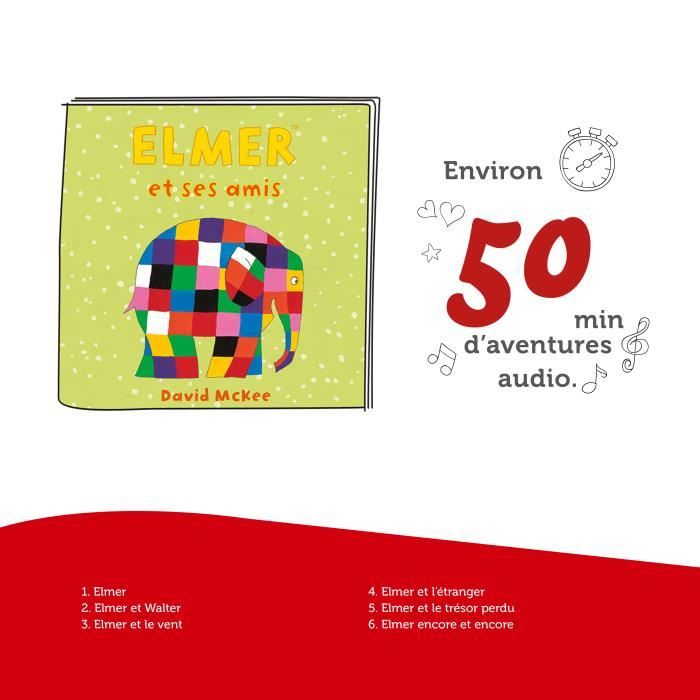 Bebeboutik - tonies® - Figurine Tonie - Elmer - Elmer Et Ses Amis - Figurine Audio pour Toniebox