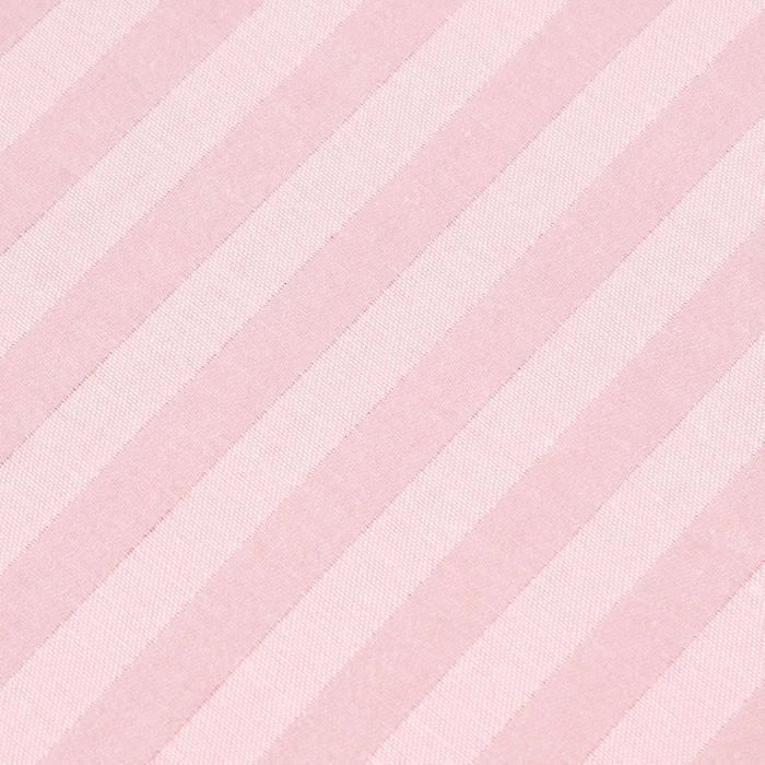 Drap housse Homescapes Drap-housse rayé 120 x 190 cm 100% coton égyptien  330 fils coloris rose