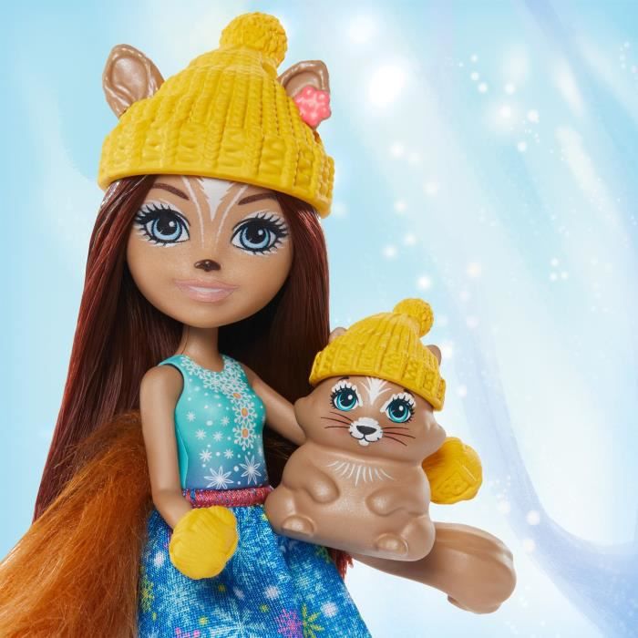 Enchantimals Coffret 5 mini-poupées et leurs animaux La vallée enneigée