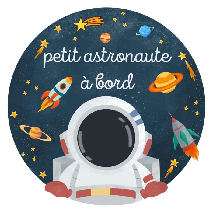 Signe De Bébé à Bord Pour La Voiture Petit Astronaute Avec La