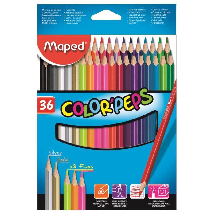 Maped Color Peps Feutres Long Life Lot de 12 (3 ans et +)