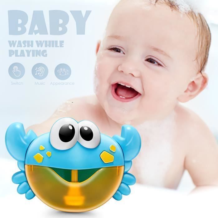 Machine à bulles de bain en forme de crabe pour la baignoire qui fait des  bulles et joue des chansons – Jouets de bain pour bébés, enfants en bas âge  – Cadeaux