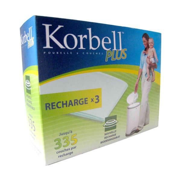 KORBELL PLUS Recharge 3 pack pour poubelle 26L