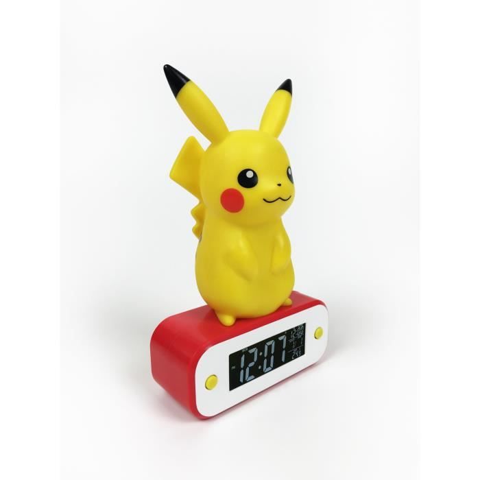 Figurine Pikachu lumineuse - TEKNOFUN - fonction réveil et affichage de  l'heure, date et température