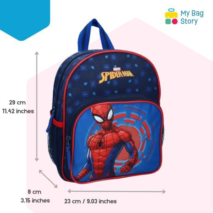 mybagstory - Sac à dos - Spiderman - Bleu - Enfant - Ecole