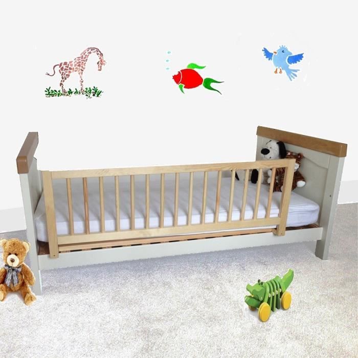 Safetots Barri Re De Lit En Bois Naturel Bebeboutik