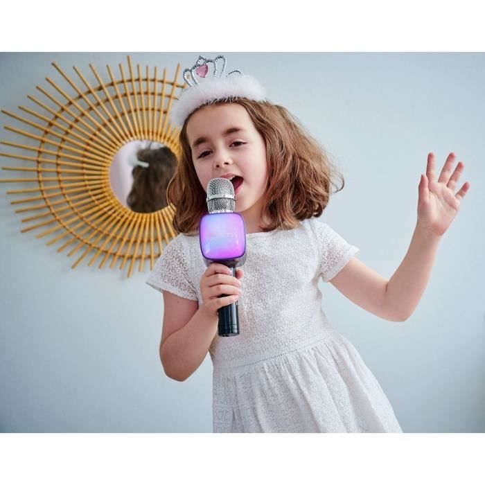 Jouet musical BigBen Microphone Karaoke avec Effets Lumineux Noir