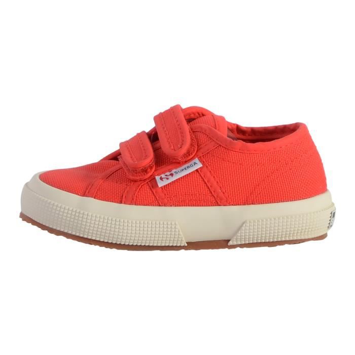 Basket enfant SUPERGA Cotjstrap Classic Rouge Scratch