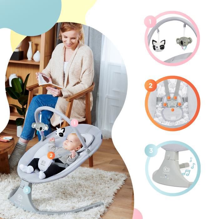 Transat électrique intelligent pour bébé - Balançoire automatique