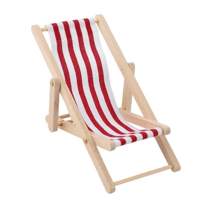 Bebeboutik Accessoires De Maison De Poup E Mini Chaise De Plage Pliante Pour Poup E L