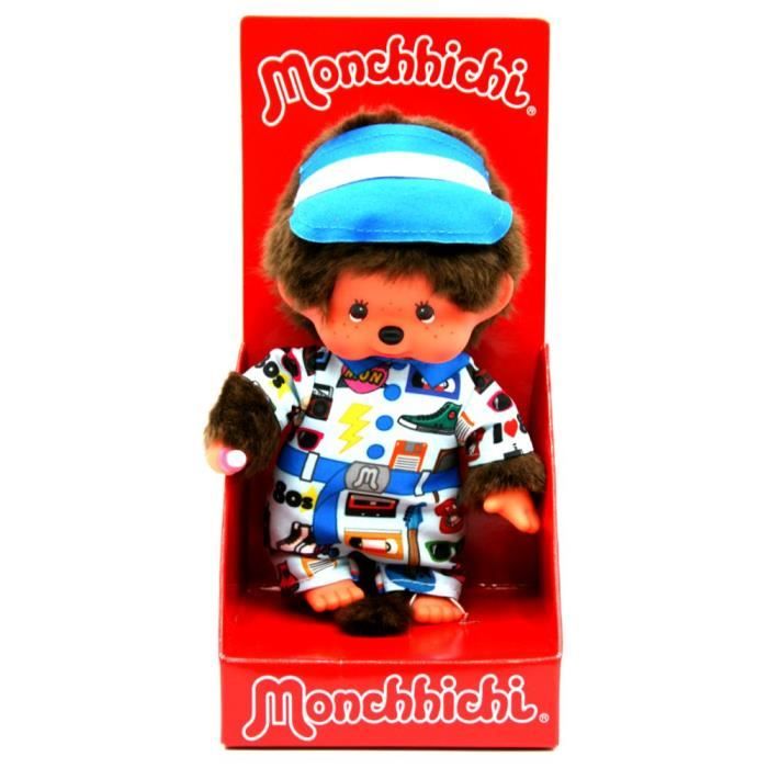 Monchhiichi Monchhichi Boy avec bavoir rouge 20 cm