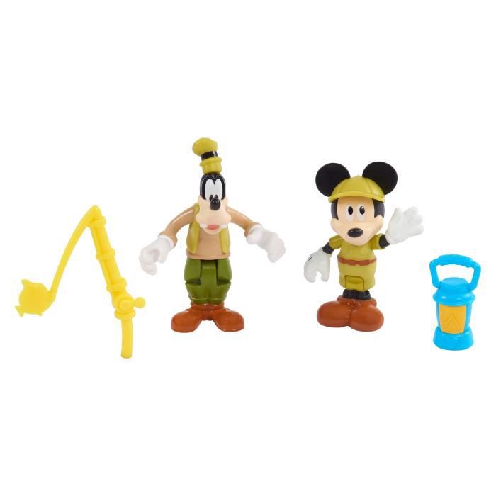 Mickey&Minnie, Disney Mickey, Tracteur et Remorque avec 1 Figurine 7,5 cm  Articulée et des Accessoires, Jouet pour Enfants dès 3 Ans, MCC05