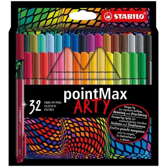 Stabilo Aquacolors Crayon de couleur Arty - Etui de 24 coloris