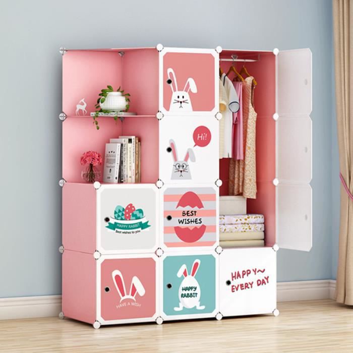 Rangement enfant armoire modulable 6 cubes garçon - Meuble de rangement  enfant - Meuble enfant - Meuble