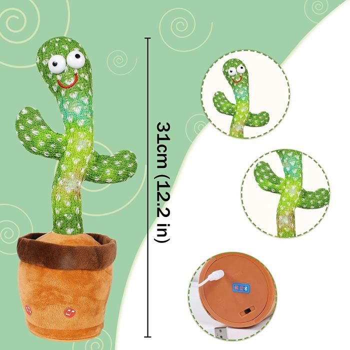 Jouet Cactus Qui Danse Et Parle Pour Bébé, Cactus Qui Bouge Et